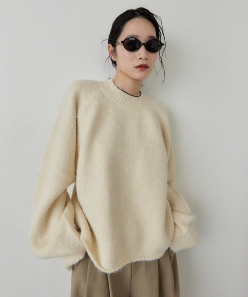 HANNE（アン）の「モヘアライクニットプルオーバー（ニット/セーター・レディース・アイボリー/グレー/ネイビー・FREE）」の14枚目の写真