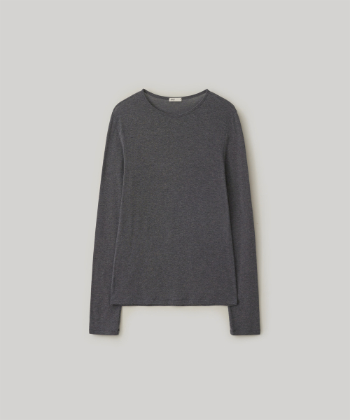 ANOTHER OFFICE WOMEN(アナザー オフィス ウーマン)の「w. Wool Blend Long Sleeve Tee (Charcoal)(Tシャツ/カットソー・レディース・その他・FREE)」の2枚目の写真