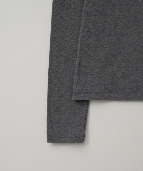 ANOTHER OFFICE WOMEN(アナザー オフィス ウーマン)の「w. Wool Blend Long Sleeve Tee (Charcoal)(Tシャツ/カットソー・レディース・その他・FREE)」の5枚目の写真