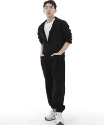 SAINTCREW（セントクルー）の「オーバーラウンドテーパードカーゴジョガージャンプスーツ OT-502CJ ブラック（つなぎ/オールインワン・メンズ）」