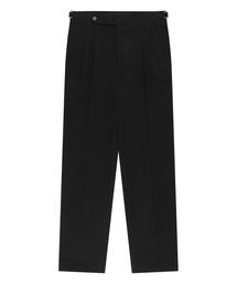 Essential Gaberdine Heavy Double-Pleated relaxed Chino (Black)