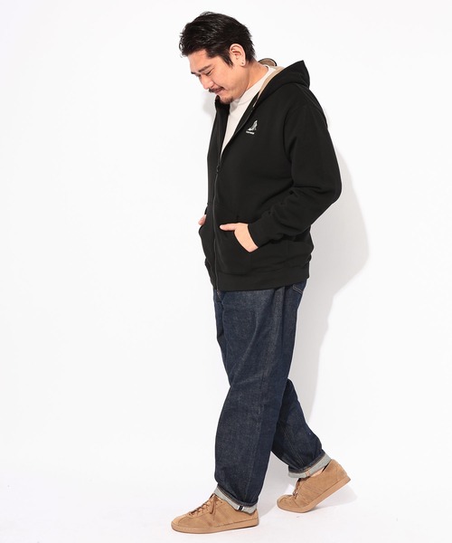 CONVERSE(コンバース)の「CONVERSE (コンバース) 裏起毛 フルジップ スウェット パーカー(パーカー・メンズ・グリーン/ブラック・3L/4L/5L)」の7枚目の写真