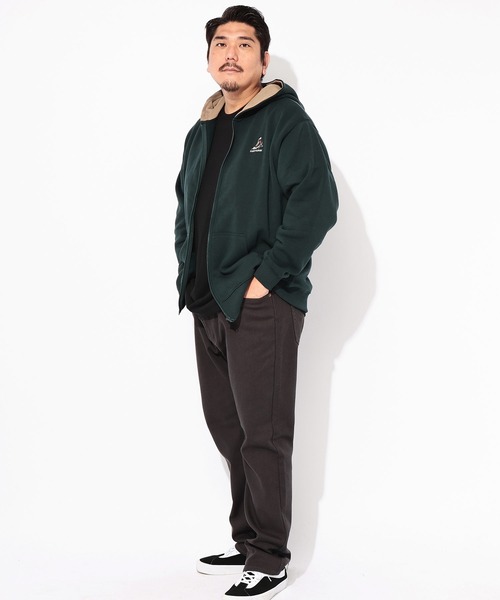 CONVERSE(コンバース)の「CONVERSE (コンバース) 裏起毛 フルジップ スウェット パーカー(パーカー・メンズ・グリーン/ブラック・3L/4L/5L)」の11枚目の写真