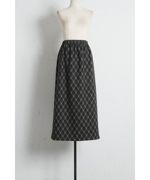 tocco closet（トッコ　クローゼット）の「【ZOZO限定】起毛チェック柄ベーシックタイトスカート（スカート・レディース・ブラック/ブラウン・M）」の18枚目の写真