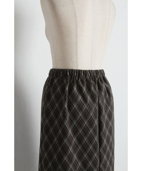 tocco closet（トッコ　クローゼット）の「【ZOZO限定】起毛チェック柄ベーシックタイトスカート（スカート・レディース・ブラック/ブラウン・M）」の22枚目の写真