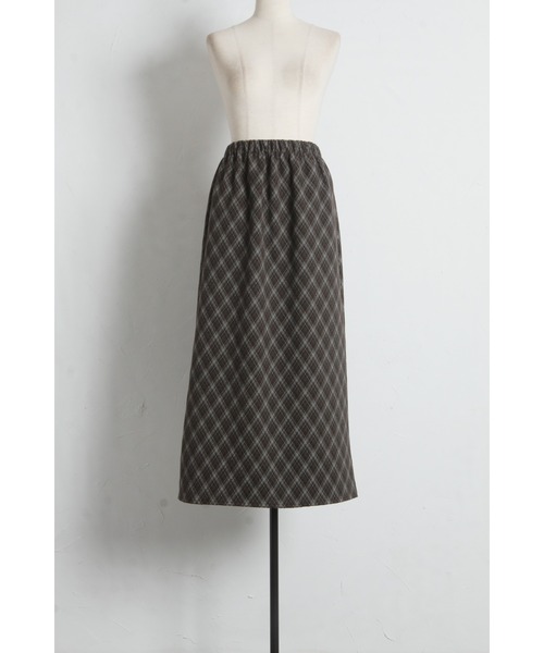 tocco closet（トッコ　クローゼット）の「【ZOZO限定】起毛チェック柄ベーシックタイトスカート（スカート・レディース・ブラック/ブラウン・M）」の19枚目の写真