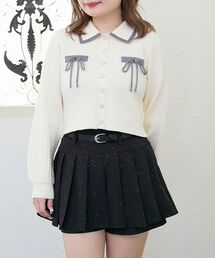 MAJESTIC LEGON | バイカラーリボンケーブルニットカーデ(カーディガン/ボレロ)