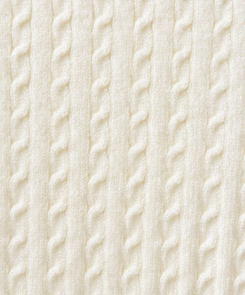 MAJESTIC LEGON(マジェスティックレゴン)の「バイカラーリボンケーブルニットカーデ(カーディガン/ボレロ・レディース・アイボリー/グレー/ネイビー/ピンク・MEDIUM)」の10枚目の写真