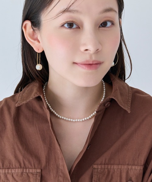 Phoebe（フィービィー）の「2wayダブルラインパールチェーンネックレス（ネックレス・レディース・ホワイト・FREE）」の4枚目の写真