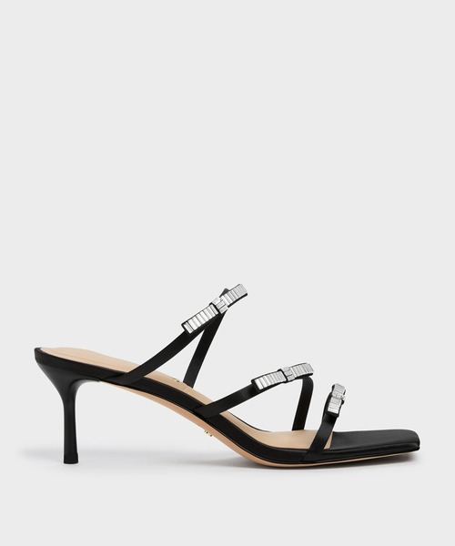 CHARLES & KEITH(チャールズ & キース)の「Jessy ジェッシ ジェムボウヒールサンダル(サンダル・レディース・ブラウン/ブラック系その他2・25cm/24.5cm/23.5cm/23cm/22.5cm)」の2枚目の写真