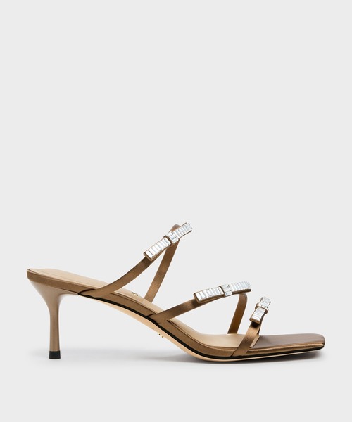CHARLES & KEITH(チャールズ & キース)の「Jessy ジェッシ ジェムボウヒールサンダル(サンダル・レディース・ブラウン/ブラック系その他2・25cm/24.5cm/23.5cm/23cm/22.5cm)」の3枚目の写真