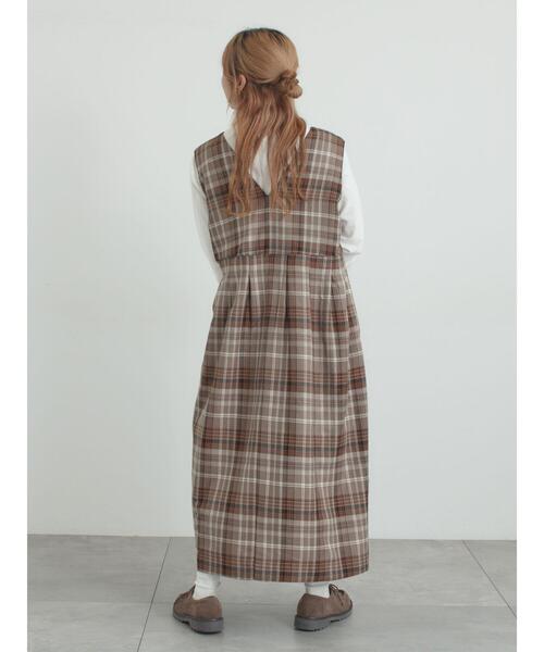 Samansa Mos2(サマンサ モスモス)の「◎ジャンパースカート(ワンピース・レディース・ブラウン/グレー/ベージュ/ブラック・F)」の10枚目の写真