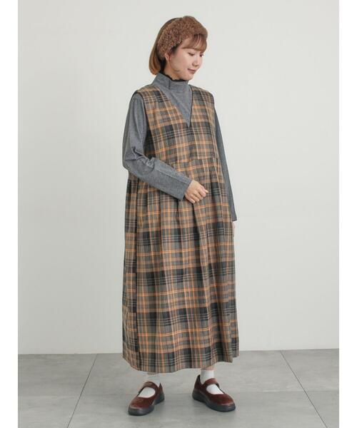 Samansa Mos2(サマンサ モスモス)の「◎ジャンパースカート(ワンピース・レディース・ブラウン/グレー/ベージュ/ブラック・F)」の15枚目の写真