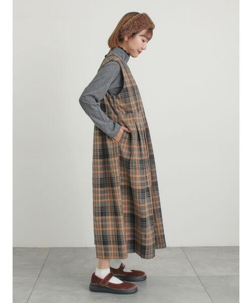 Samansa Mos2(サマンサ モスモス)の「◎ジャンパースカート(ワンピース・レディース・ブラウン/グレー/ベージュ/ブラック・F)」の16枚目の写真