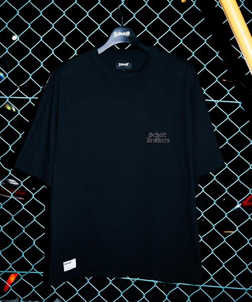 Schott(ショット)の「Schott/ショット/B.S. T-SHIRT/ブラックシープ オーバーサイズ Tシャツ(Tシャツ/カットソー・メンズ・ホワイト/チャコールグレー・XL/L/M)」の2枚目の写真