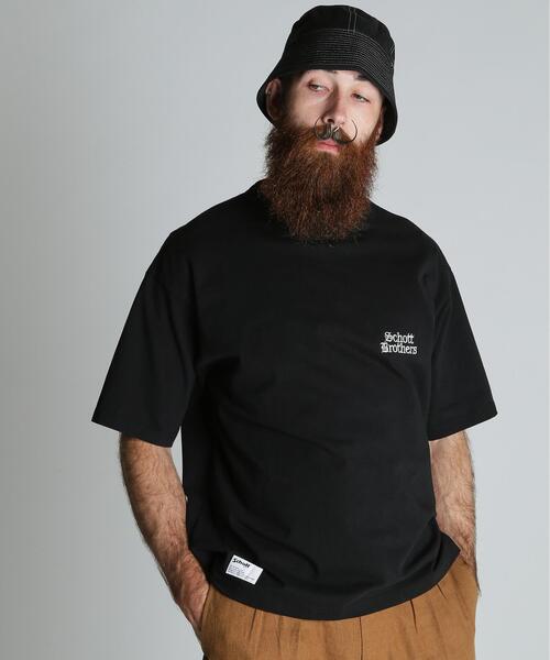 Schott(ショット)の「Schott/ショット/B.S. T-SHIRT/ブラックシープ オーバーサイズ Tシャツ(Tシャツ/カットソー・メンズ・ホワイト/チャコールグレー・XL/L/M)」の9枚目の写真