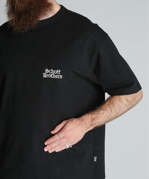 Schott(ショット)の「Schott/ショット/B.S. T-SHIRT/ブラックシープ オーバーサイズ Tシャツ(Tシャツ/カットソー・メンズ・ホワイト/チャコールグレー・XL/L/M)」の14枚目の写真