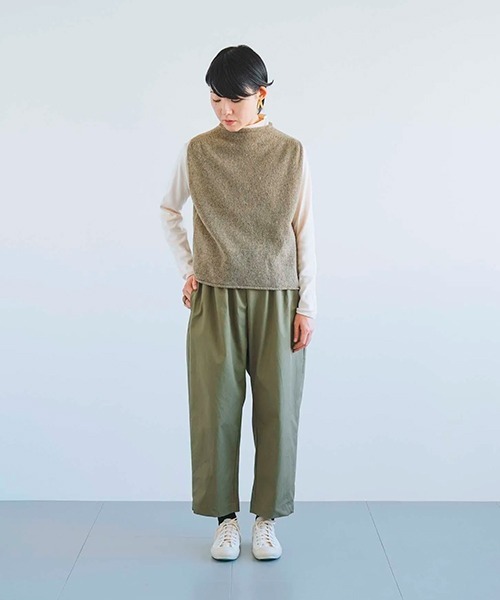 セール】コットンギャバのギャザーイージーパンツ（その他パンツ）｜D