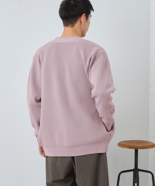 THE SHOP TK (ザ ショップ ティーケー )の「【季節の変わり目に最適】ニットカーディガン ドライタッチ/軽量(カーディガン/ボレロ・メンズ・ブラック/ベビーピンク・02/03/04)」の6枚目の写真