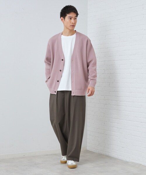 THE SHOP TK (ザ ショップ ティーケー )の「【季節の変わり目に最適】ニットカーディガン ドライタッチ/軽量(カーディガン/ボレロ・メンズ・ブラック/ベビーピンク・02/03/04)」の7枚目の写真