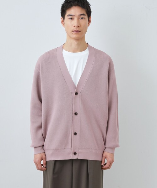 THE SHOP TK (ザ ショップ ティーケー )の「【季節の変わり目に最適】ニットカーディガン ドライタッチ/軽量(カーディガン/ボレロ・メンズ・ブラック/ベビーピンク・02/03/04)」の9枚目の写真