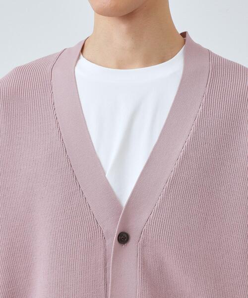 THE SHOP TK (ザ ショップ ティーケー )の「【季節の変わり目に最適】ニットカーディガン ドライタッチ/軽量(カーディガン/ボレロ・メンズ・ブラック/ベビーピンク・02/03/04)」の12枚目の写真