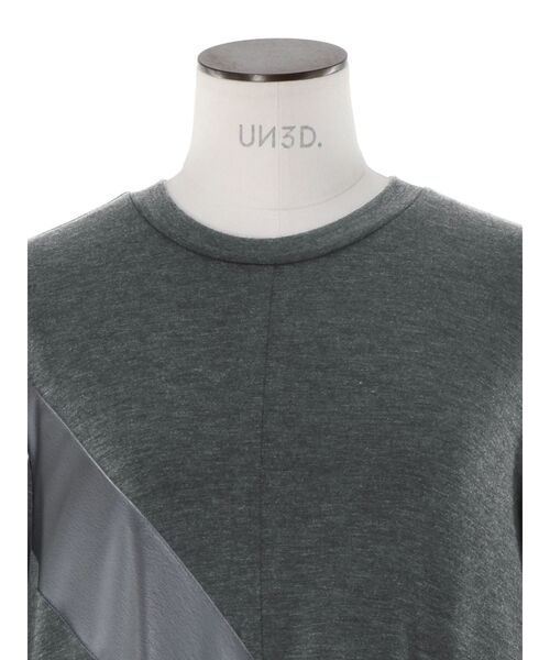 UN3D.（アンスリード）の「SATIN LINE JERSEY OP / サテンラインジャージーワンピース（ワンピース・レディース・グレー/ブラック・36/38）」の18枚目の写真