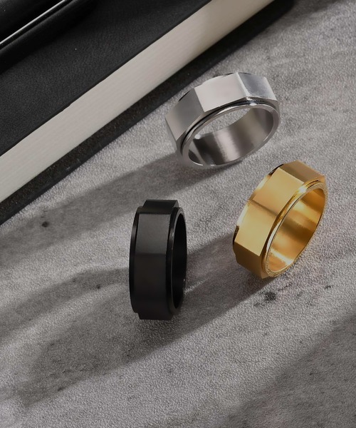SBG(エスビー)の「SBG オクタゴンリング(リング・メンズ・シルバー/ブラック/ゴールド・16号/18号/21号)」の4枚目の写真