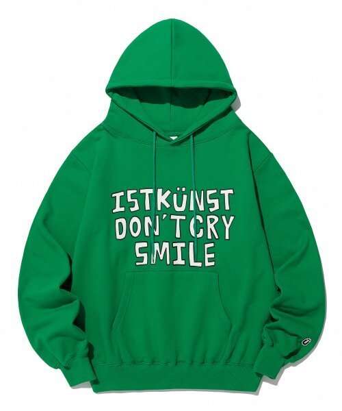 ISTKUNST(イストクンスト)の「DONT CRY HOODIE_GREEN(IK2DSMM408A)(パーカー・レディース・グリーン・S)」の1枚目の写真