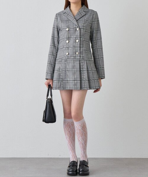 OLIVE des OLIVE（オリーブデオリーブ）の「トレンチワンピ（ワンピース・レディース・チャコールグレー/キャメル・FREE）」の5枚目の写真