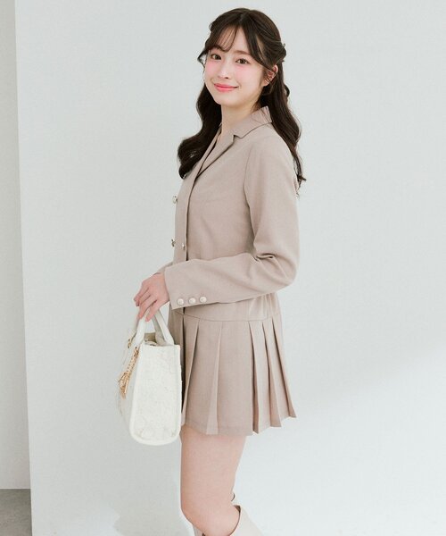 OLIVE des OLIVE（オリーブデオリーブ）の「トレンチワンピ（ワンピース・レディース・チャコールグレー/キャメル・FREE）」の11枚目の写真