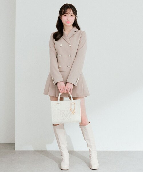 OLIVE des OLIVE（オリーブデオリーブ）の「トレンチワンピ（ワンピース・レディース・チャコールグレー/キャメル・FREE）」の12枚目の写真