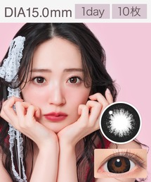 Fabulous（ファビュラス）の「Fabulous 1day NO.5ブラック (10枚入り)（コンタクトレンズ・カラコン）」