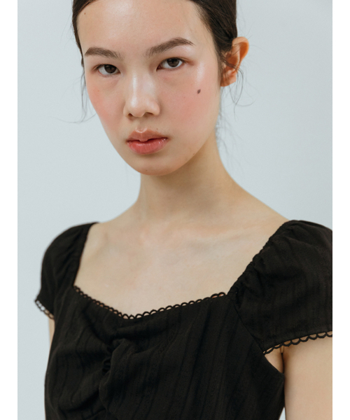 ETMON（エトモン）の「Lace Trimmed Mini Dress Black（ワンピース・レディース・その他・S/M）」の2枚目の写真