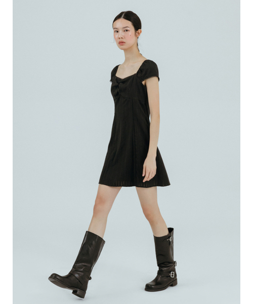 ETMON（エトモン）の「Lace Trimmed Mini Dress Black（ワンピース・レディース・その他・S/M）」の4枚目の写真