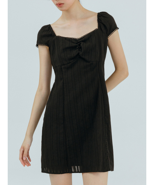 ETMON（エトモン）の「Lace Trimmed Mini Dress Black（ワンピース・レディース・その他・S/M）」の5枚目の写真