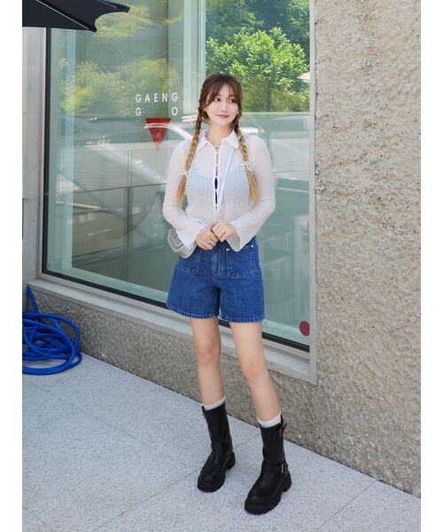 VANONE ATELIER（バノンアトリエ）の「P3158 フロントポケットデニムショーツ（その他パンツ・レディース・その他・S/M）」の3枚目の写真