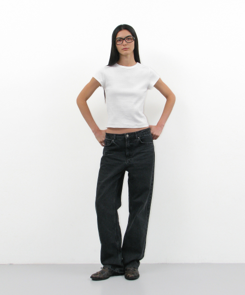 PARTIMENTO WOMEN(パルティメントウィメン)の「レースパンチング90sショートスリーブTシャツ_ホワイト(Tシャツ/カットソー・レディース・その他・ONE SIZE)」の6枚目の写真