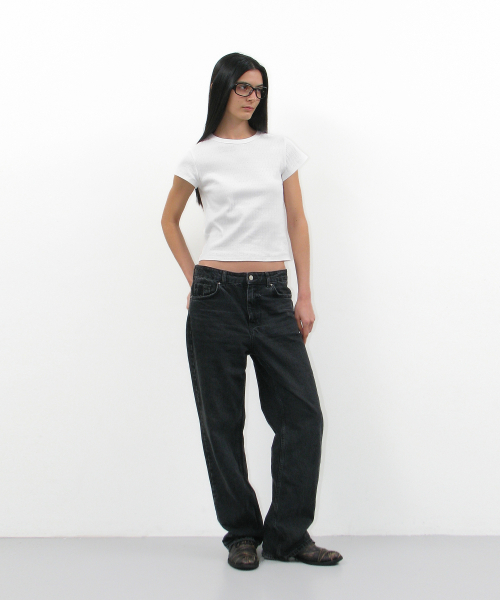 PARTIMENTO WOMEN(パルティメントウィメン)の「レースパンチング90sショートスリーブTシャツ_ホワイト(Tシャツ/カットソー・レディース・その他・ONE SIZE)」の7枚目の写真