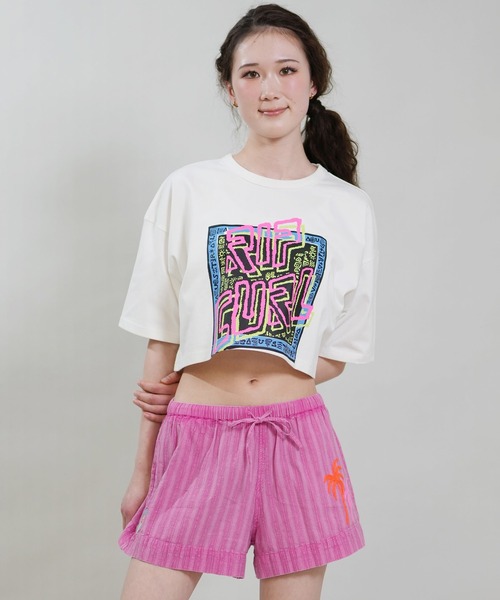 rip curl(リップカール)の「RIP CURL/リップカール TRIBAL CROP TEE RCL6S-4305(Tシャツ/カットソー・レディース・ブラック/ホワイト/ピンク・FREE)」の4枚目の写真