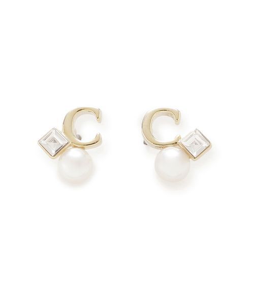CELFORD(セルフォード)の「Cロゴビジューパールプチピアス(ピアス(両耳用)・レディース・ゴールド/シルバー・F)」の2枚目の写真
