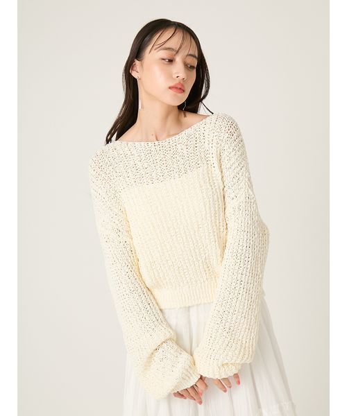 FRAY I.D（フレイアイディー）の「スラブコットンローゲージニット（ニット/セーター・レディース・ホワイト/ピンク/イエロー・F）」の10枚目の写真