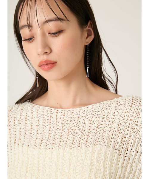 FRAY I.D（フレイアイディー）の「スラブコットンローゲージニット（ニット/セーター・レディース・ホワイト/ピンク/イエロー・F）」の14枚目の写真