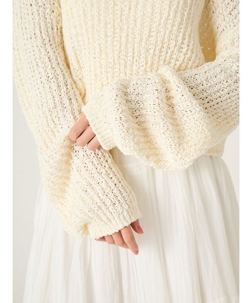 FRAY I.D（フレイアイディー）の「スラブコットンローゲージニット（ニット/セーター・レディース・ホワイト/ピンク/イエロー・F）」の15枚目の写真