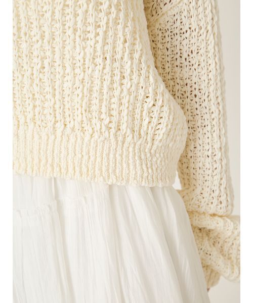 FRAY I.D（フレイアイディー）の「スラブコットンローゲージニット（ニット/セーター・レディース・ホワイト/ピンク/イエロー・F）」の16枚目の写真