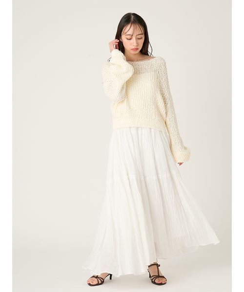 FRAY I.D（フレイアイディー）の「スラブコットンローゲージニット（ニット/セーター・レディース・ホワイト/ピンク/イエロー・F）」の19枚目の写真