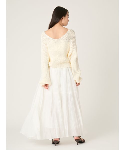 FRAY I.D（フレイアイディー）の「スラブコットンローゲージニット（ニット/セーター・レディース・ホワイト/ピンク/イエロー・F）」の20枚目の写真