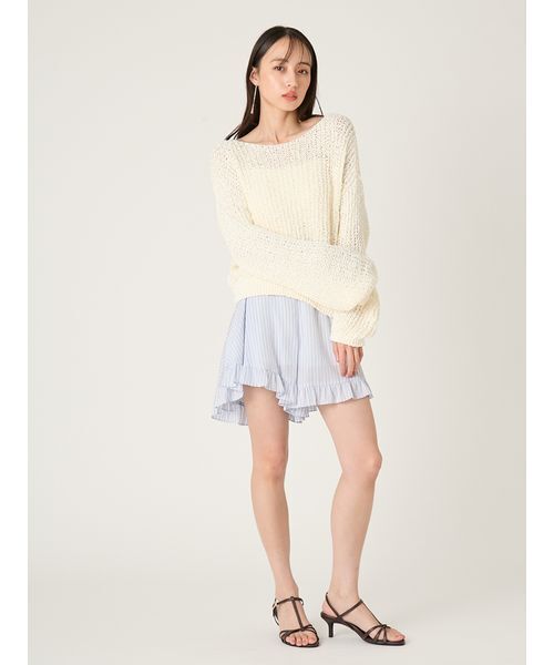 FRAY I.D（フレイアイディー）の「スラブコットンローゲージニット（ニット/セーター・レディース・ホワイト/ピンク/イエロー・F）」の22枚目の写真