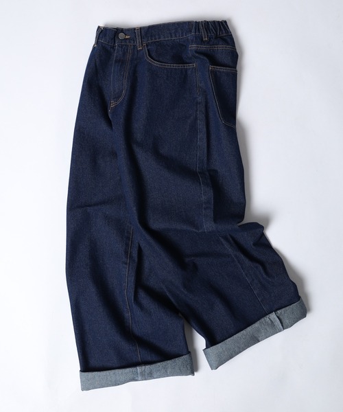 ATELANE（アテレーン）の「ATELANE / 11.5oz デニム　5Pパンツ（デニムパンツ・メンズ・アイボリー/ブラック/ネイビー・M/XL/L）」の2枚目の写真