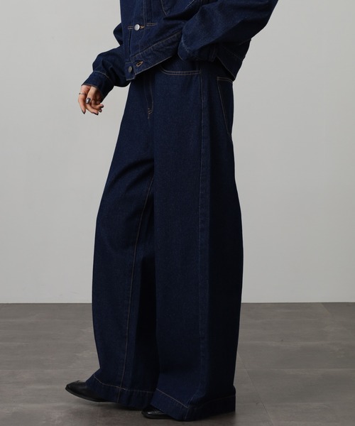 ATELANE（アテレーン）の「ATELANE / 11.5oz デニム　5Pパンツ（デニムパンツ・メンズ・アイボリー/ブラック/ネイビー・M/XL/L）」の19枚目の写真